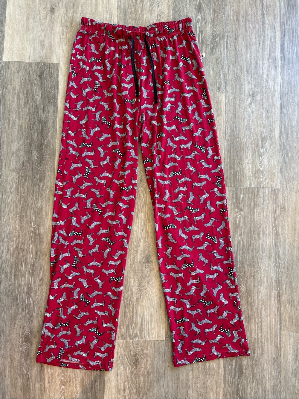 Echo Sleepwear Zebra Print Pajama Pants Red Size M